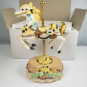 Melodies Country Fair Collection" LOVE ME TENDER" Heritage House Carousel Horse